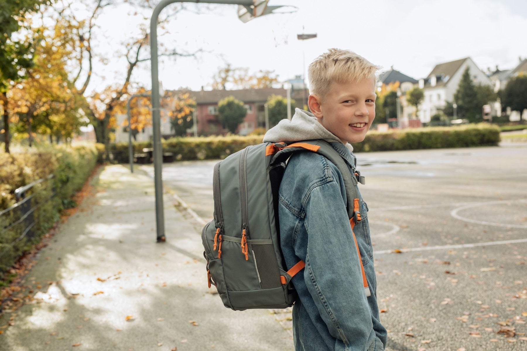 Skolesekk 2-7.kl Green Orange Sport Junior 30L