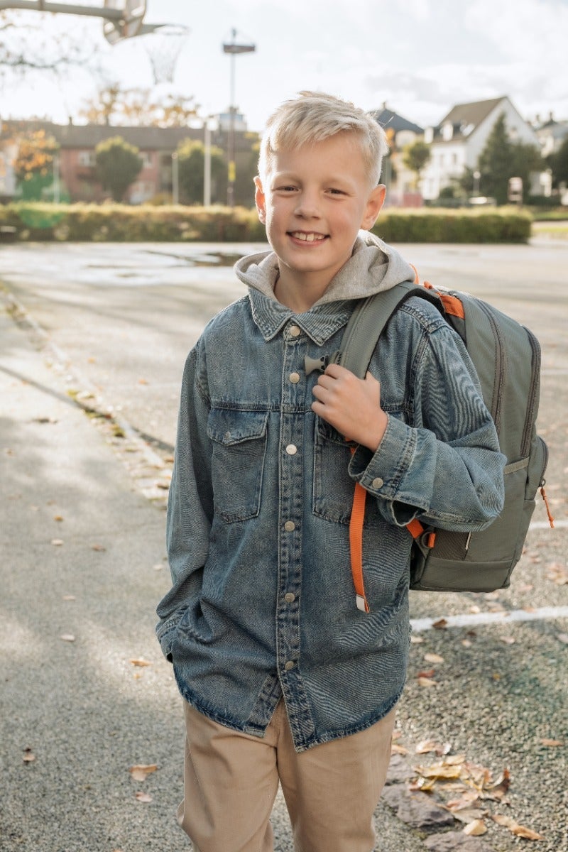 Skolesekk 2-7.kl Green Orange Sport Junior 30L