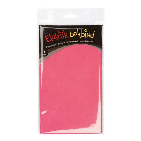 Bokbind Elastisk A4 m/bokmerke Rosa
