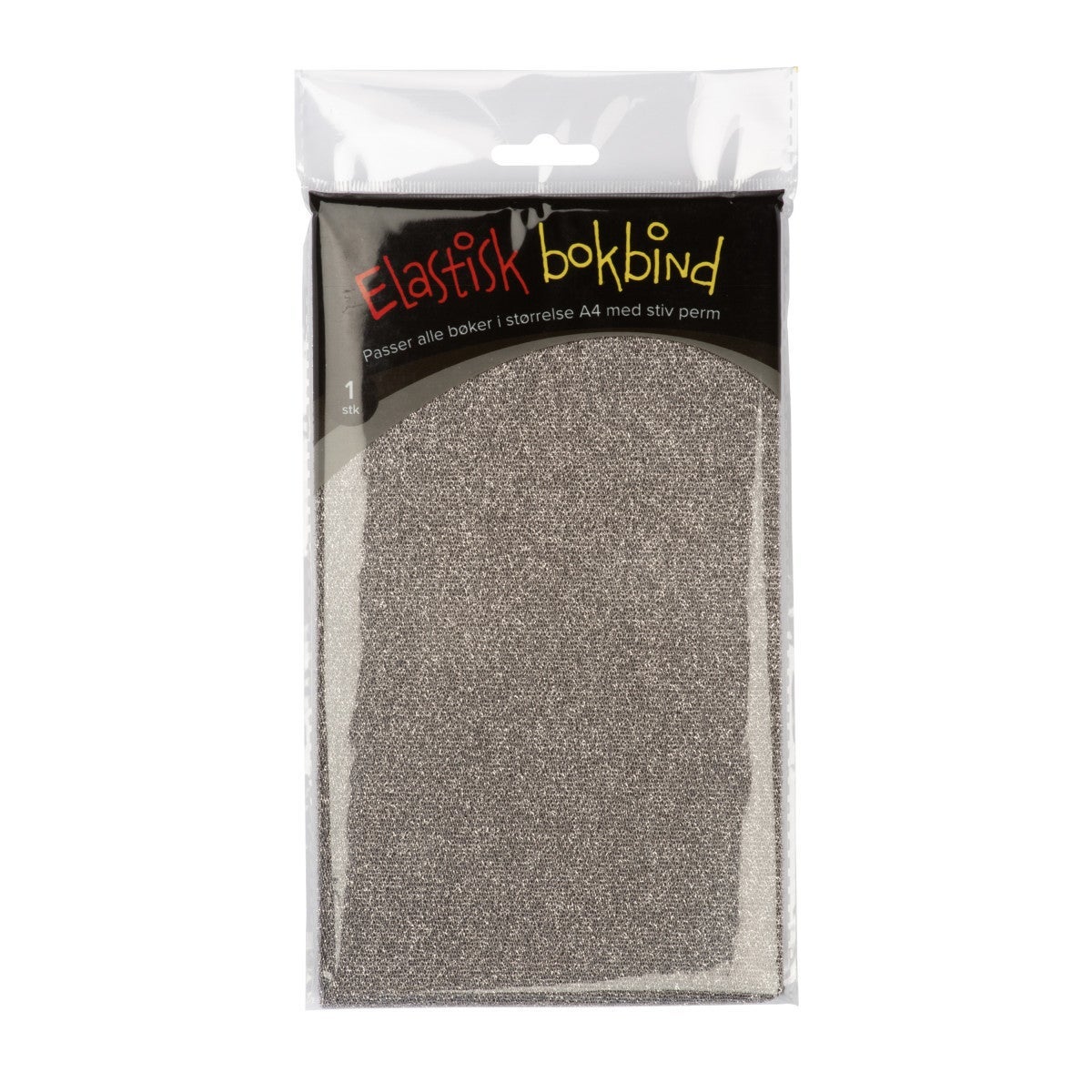 Bokbind Elastisk Glitter Sølv