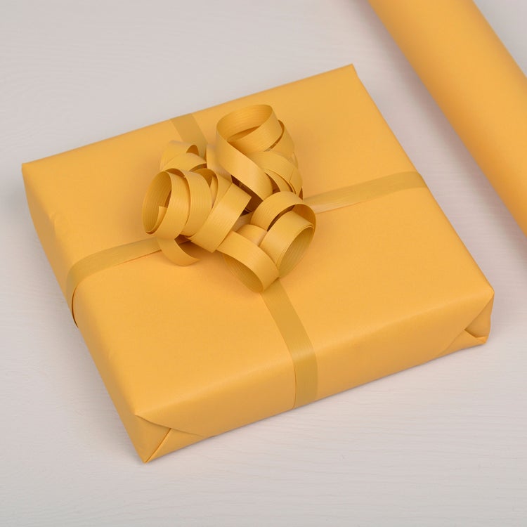 Gavepapir 5m x 57cm Oker