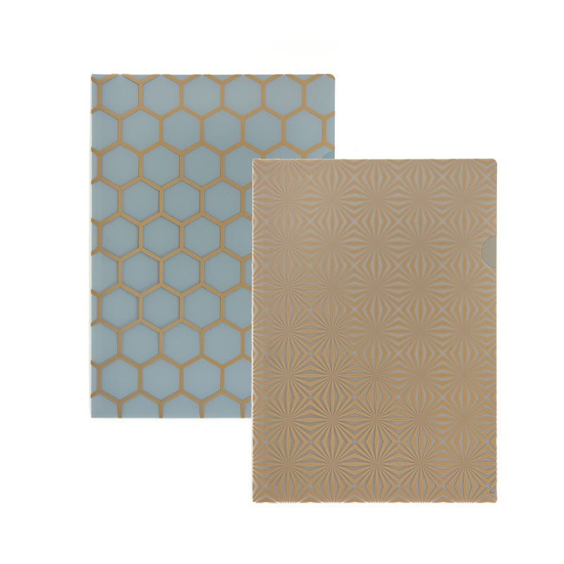 Plastlomme Kozo A4 Blue And Grey 2pk