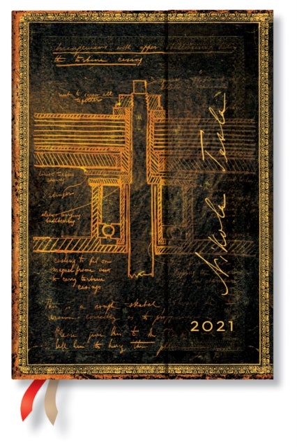 PAPERBLANKS 12M 2021 MIDI TESLA