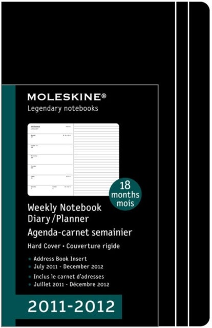 M. Diary weekly notebook black hard 18M 201-12 L