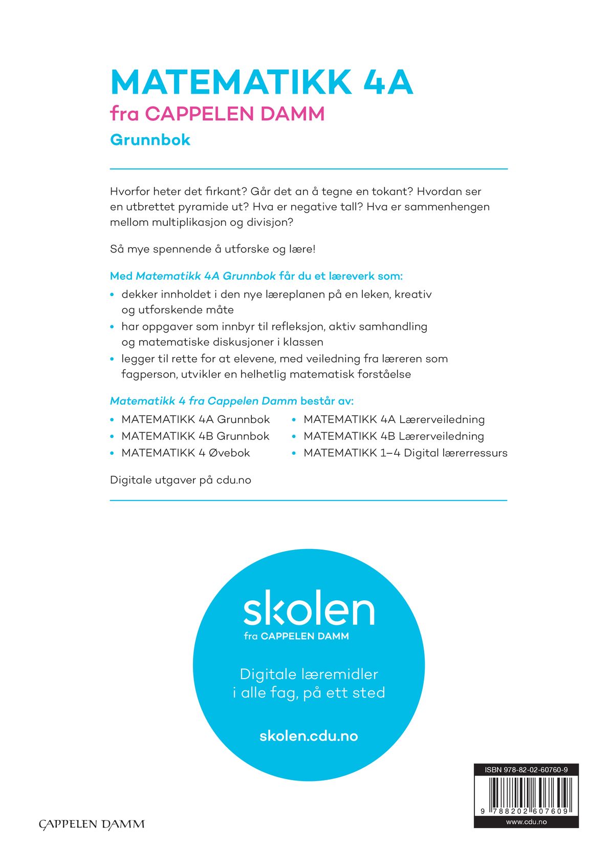 Matematikk 4A fra Cappelen Damm