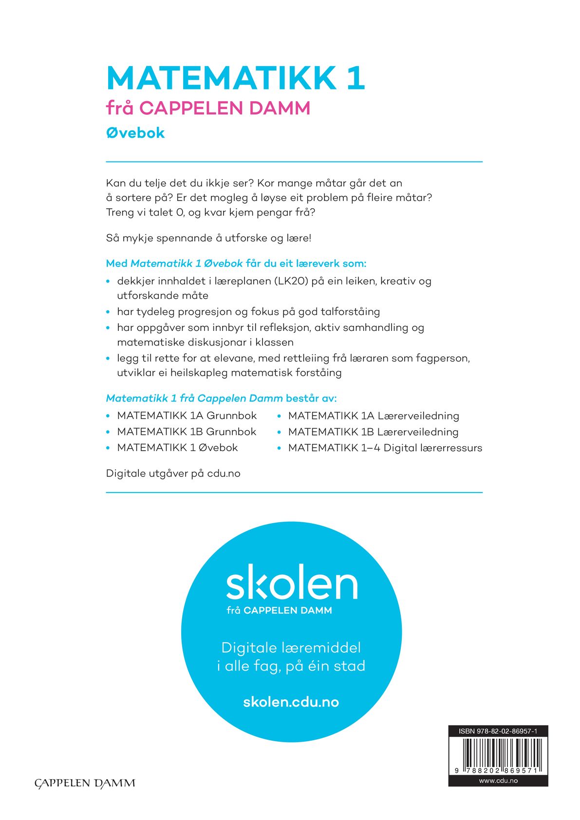 Matematikk 1 frå Cappelen Damm