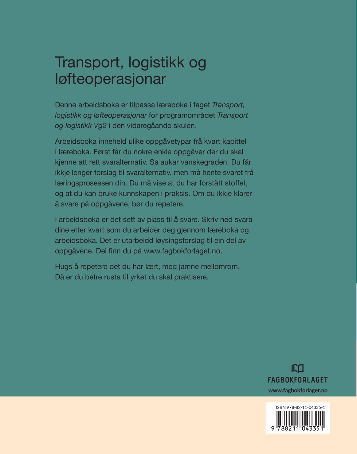 Transport, logistikk og løfteoperasjonar