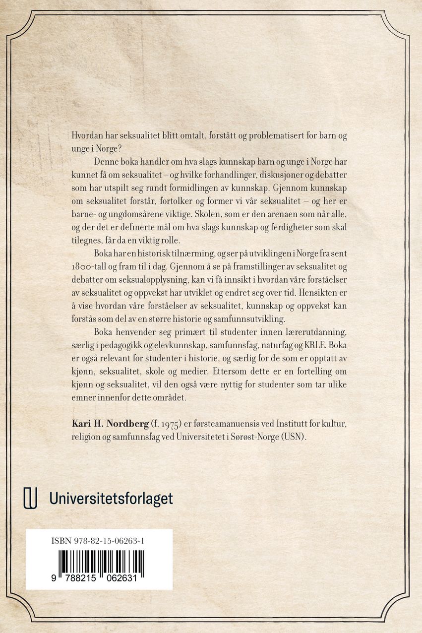 Seksualitet, kunnskap, skole