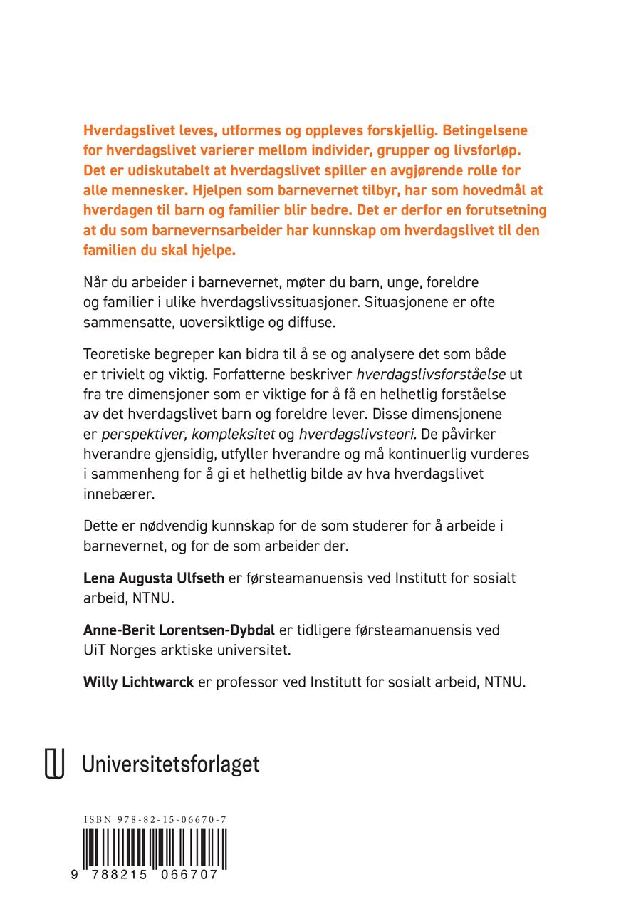 Hverdagslivsforståelse i møte med familiene i barnevernet