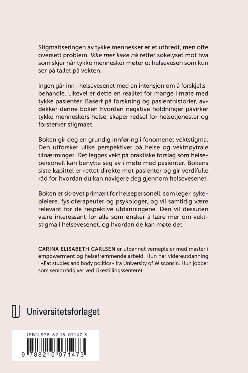 Ikke mer kake nå