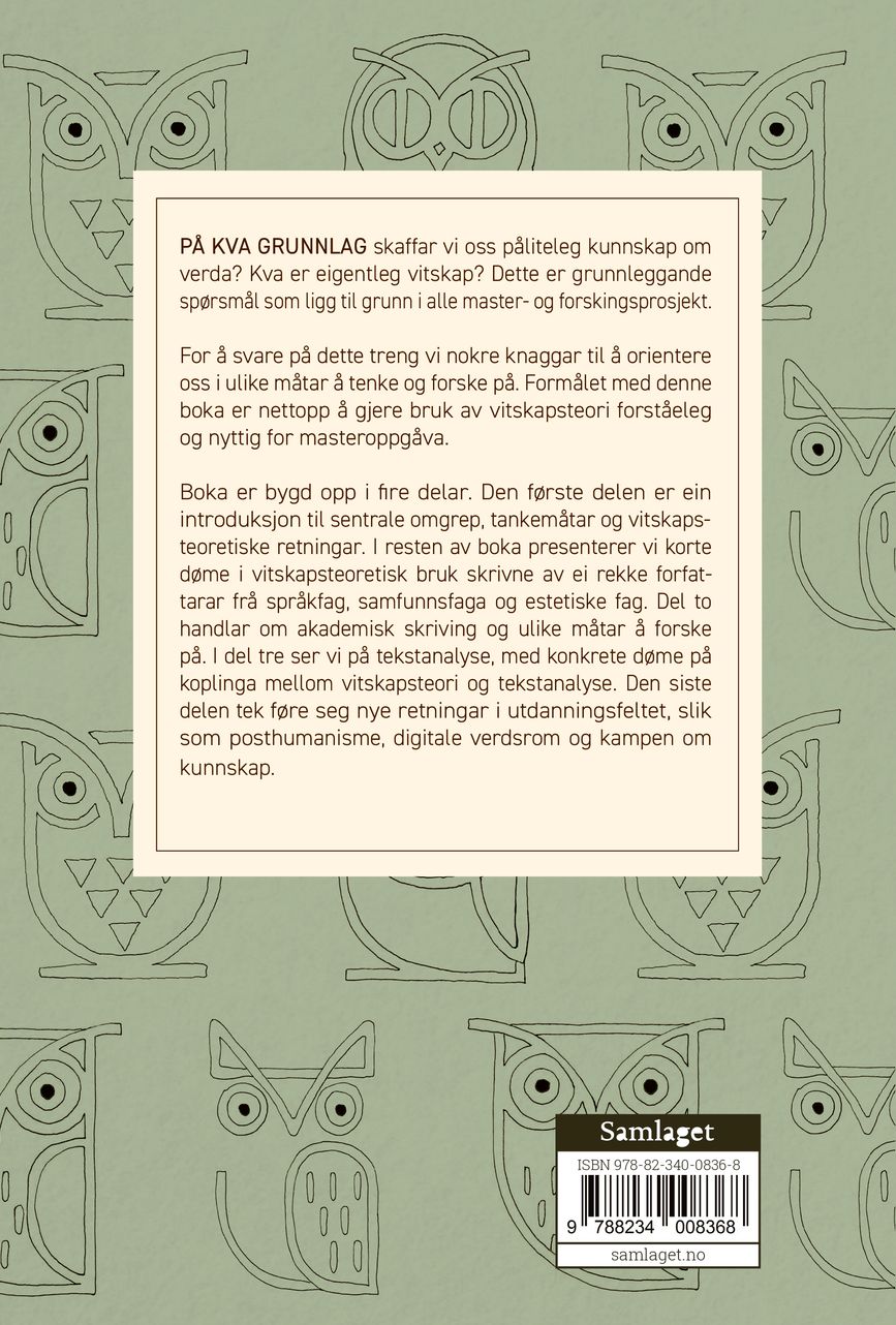 Vitskapsteori for lærarstudentar