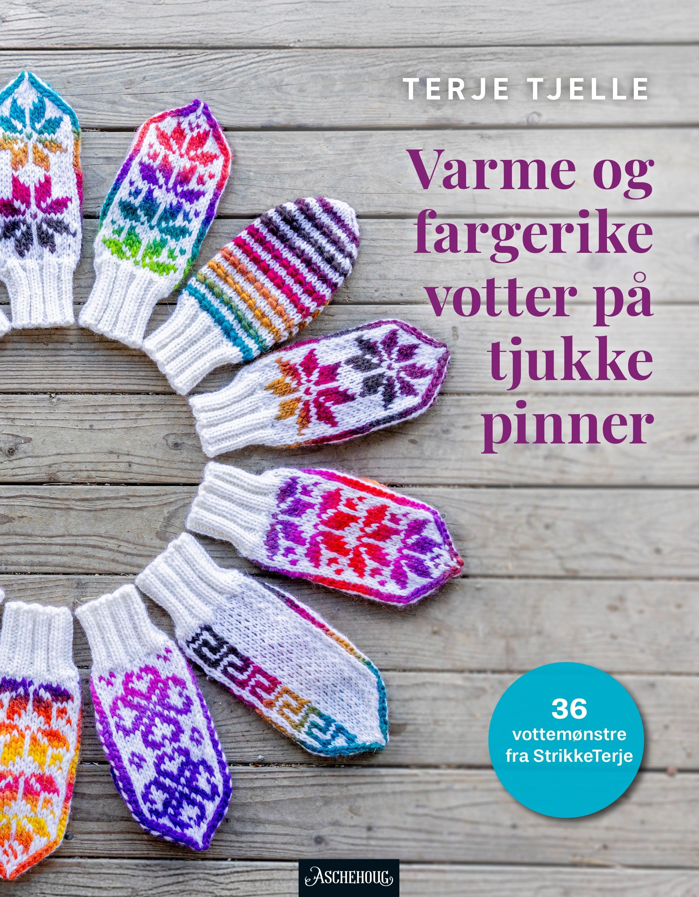 Varme og fargerike votter på tjukke pinner