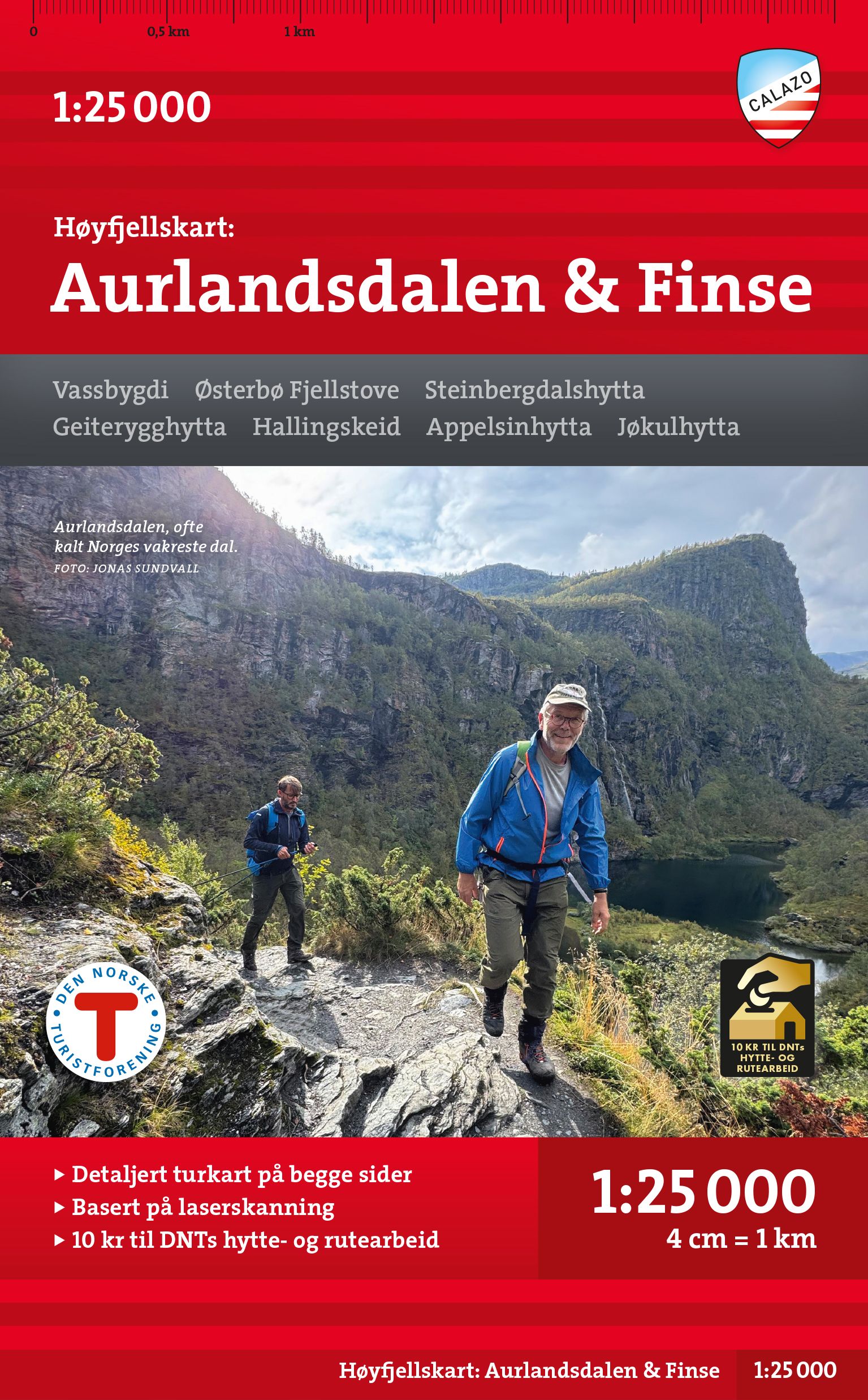 Høyfjellskart: Aurlandsdalen & Finse