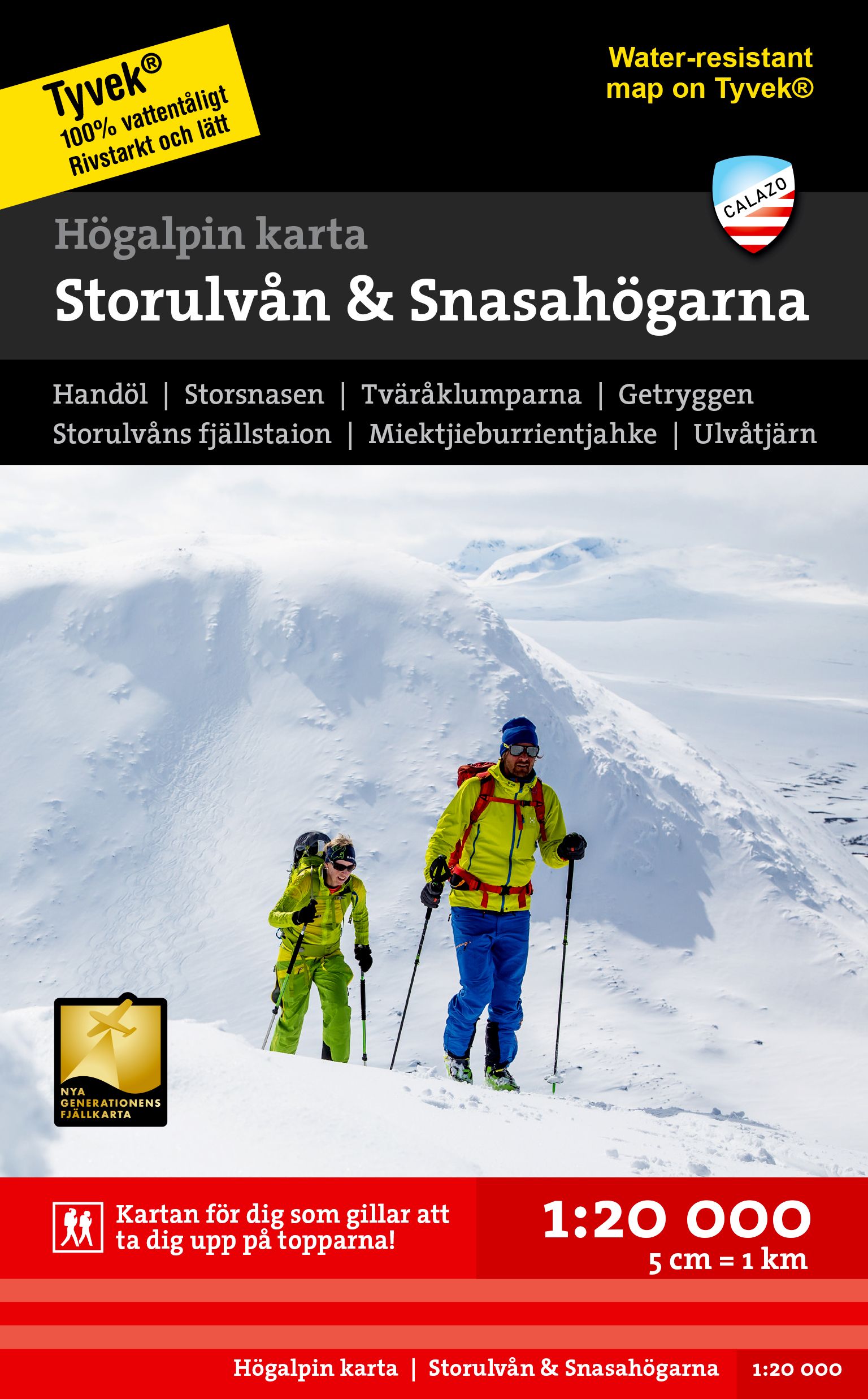 Högalpin karta: Storulvån & Snasahögarna