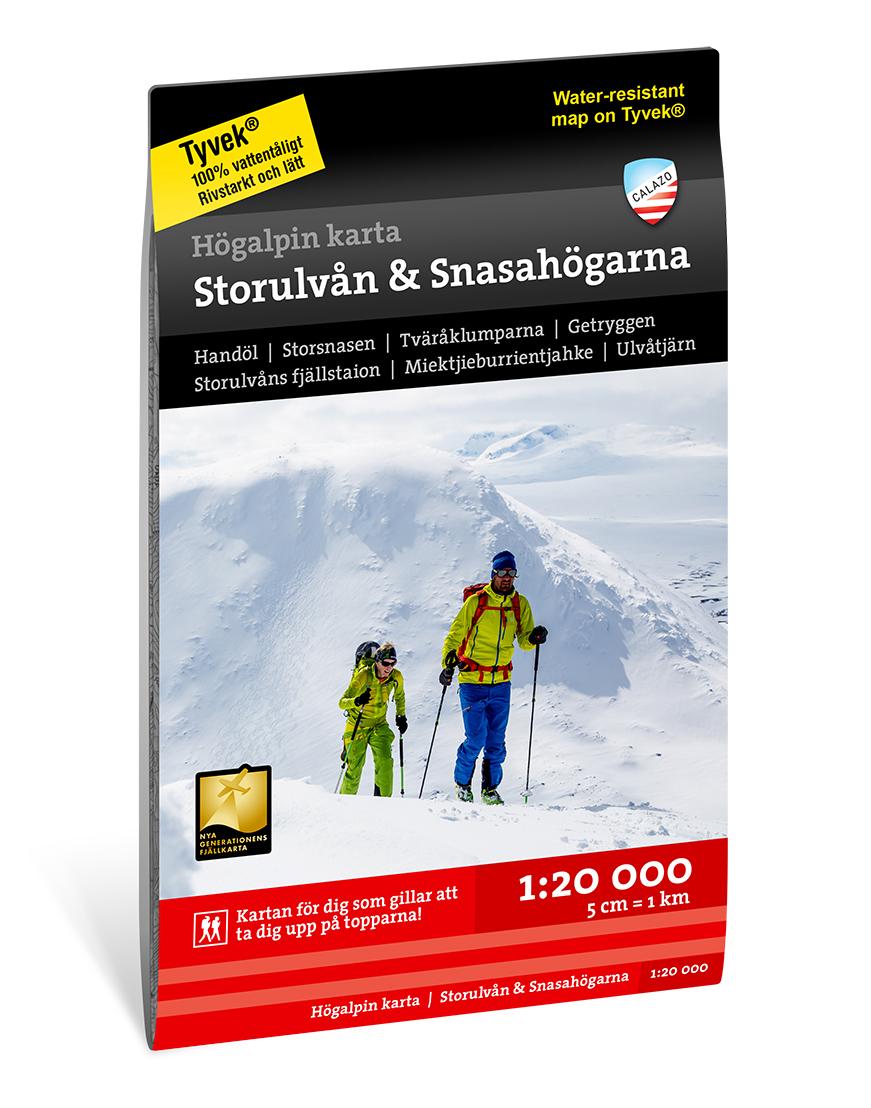 Högalpin karta: Storulvån & Snasahögarna