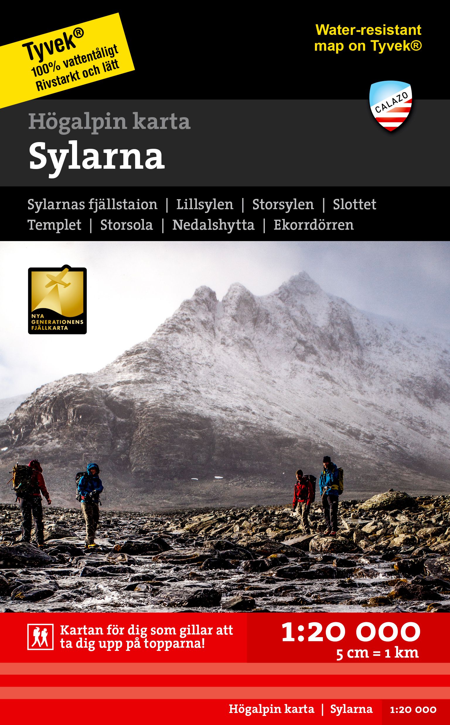 Högalpin karta: Sylarna