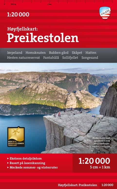 Høyfjellskart: Preikestolen