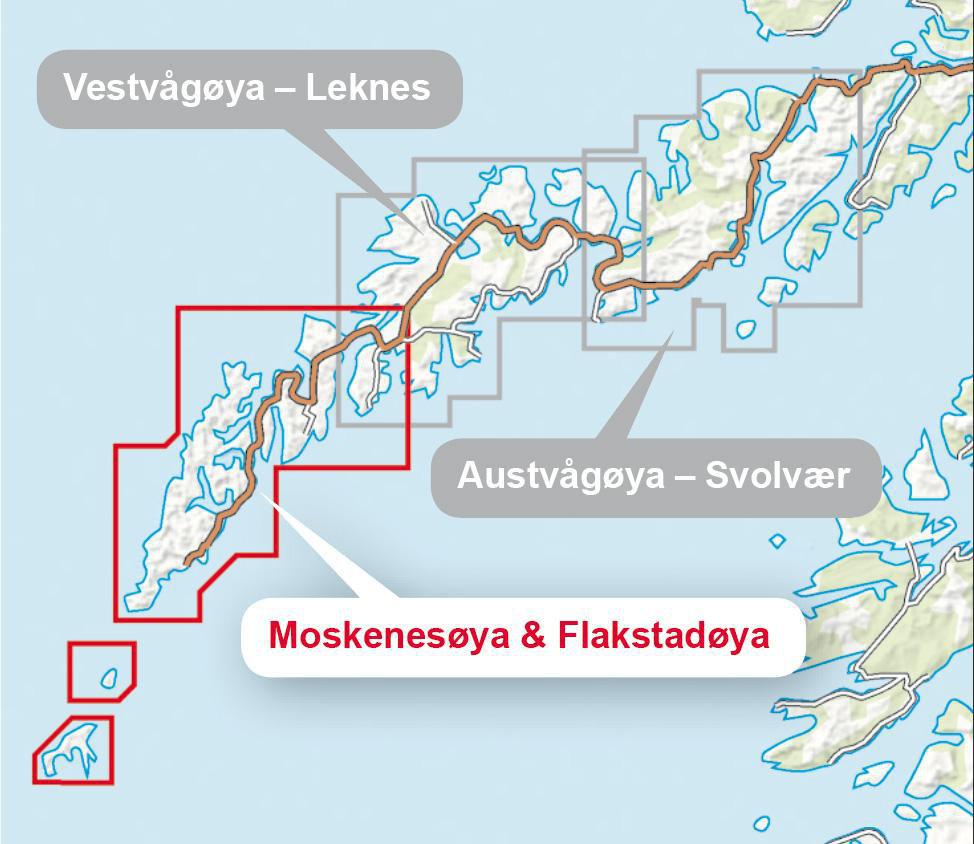 Høyfjellskart Lofoten: Moskenesøya & Flakstadøya