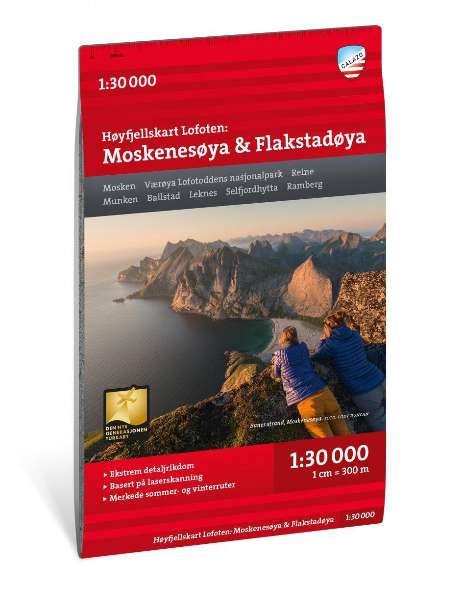 Høyfjellskart Lofoten: Moskenesøya & Flakstadøya