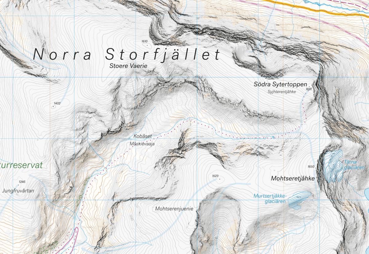 Högalpin karta: Hemavan