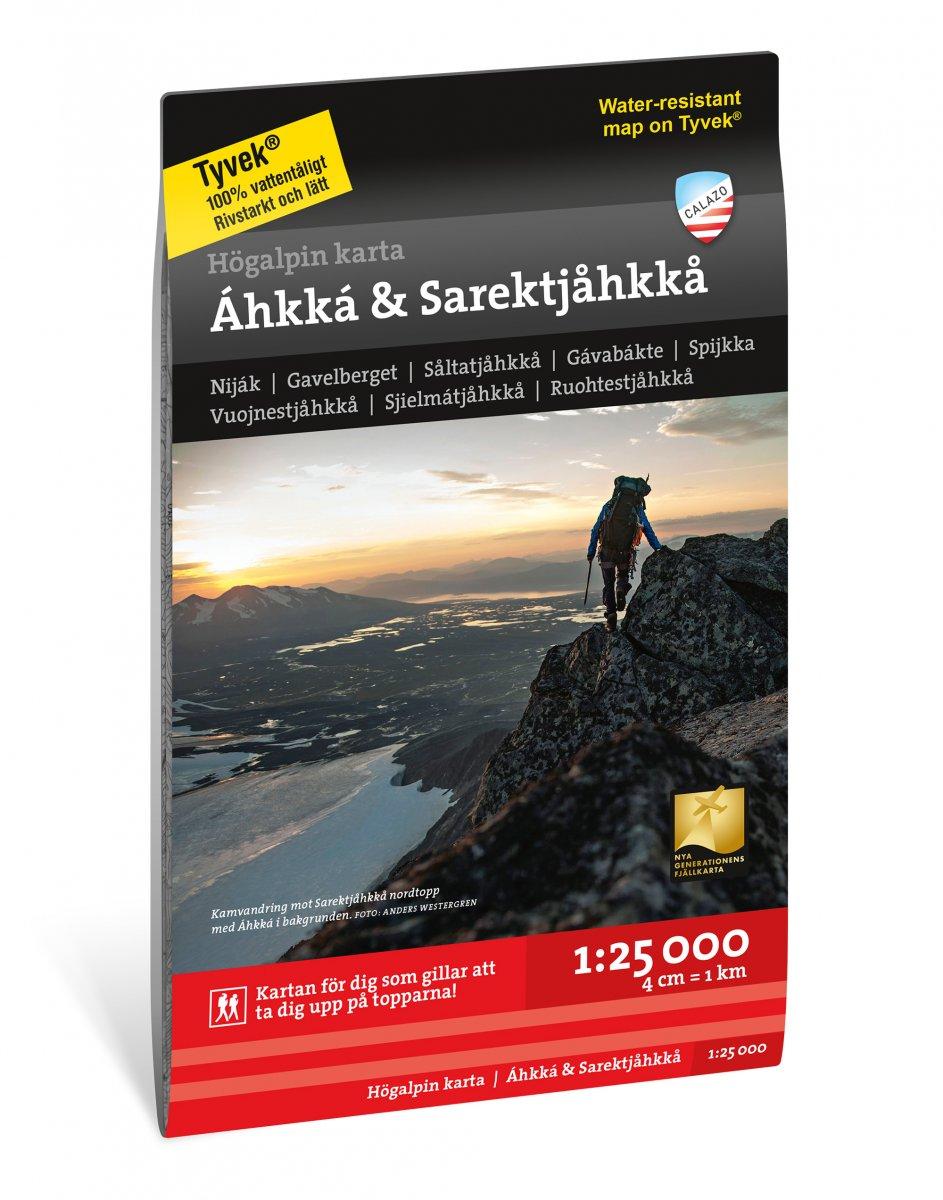 Högalpin karta: Áhkká & Sarektjåkkå