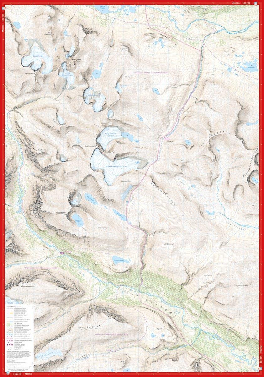 Högalpin karta: Mårma & Nallo