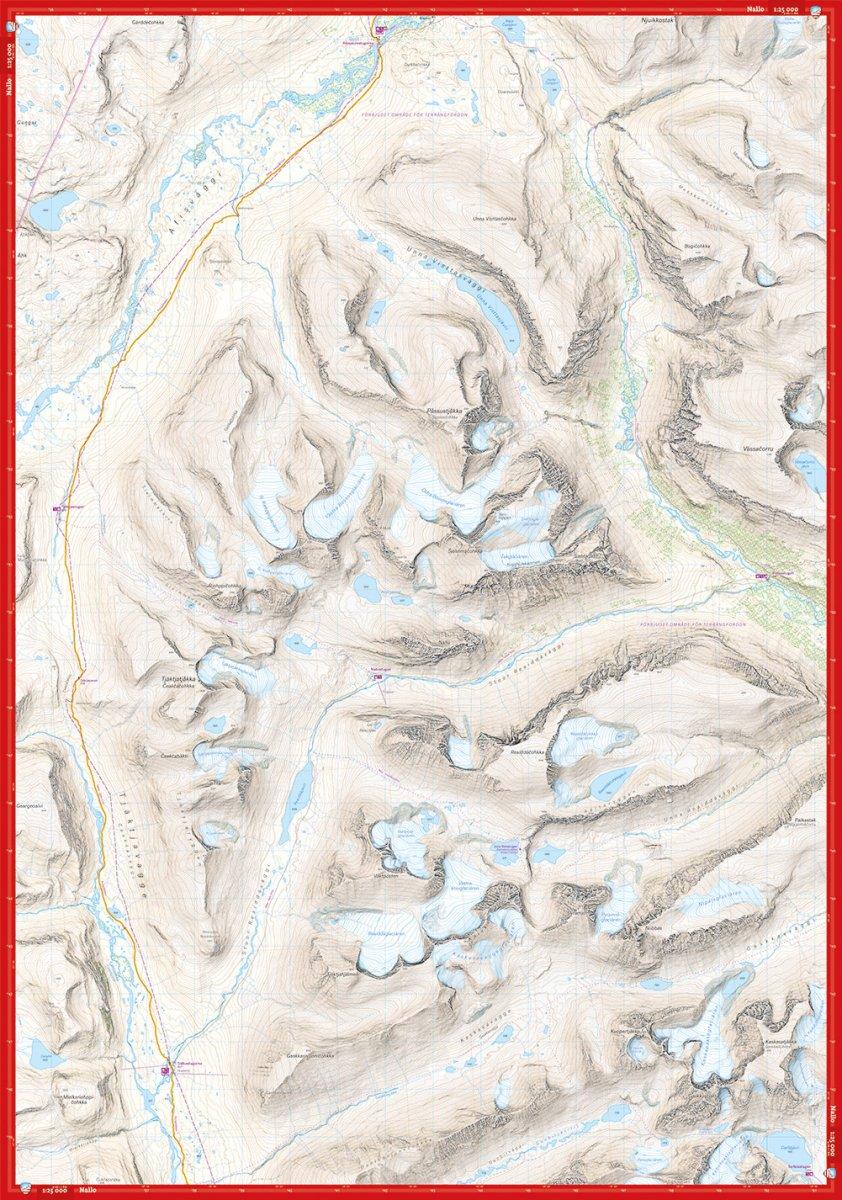 Högalpin karta: Mårma & Nallo