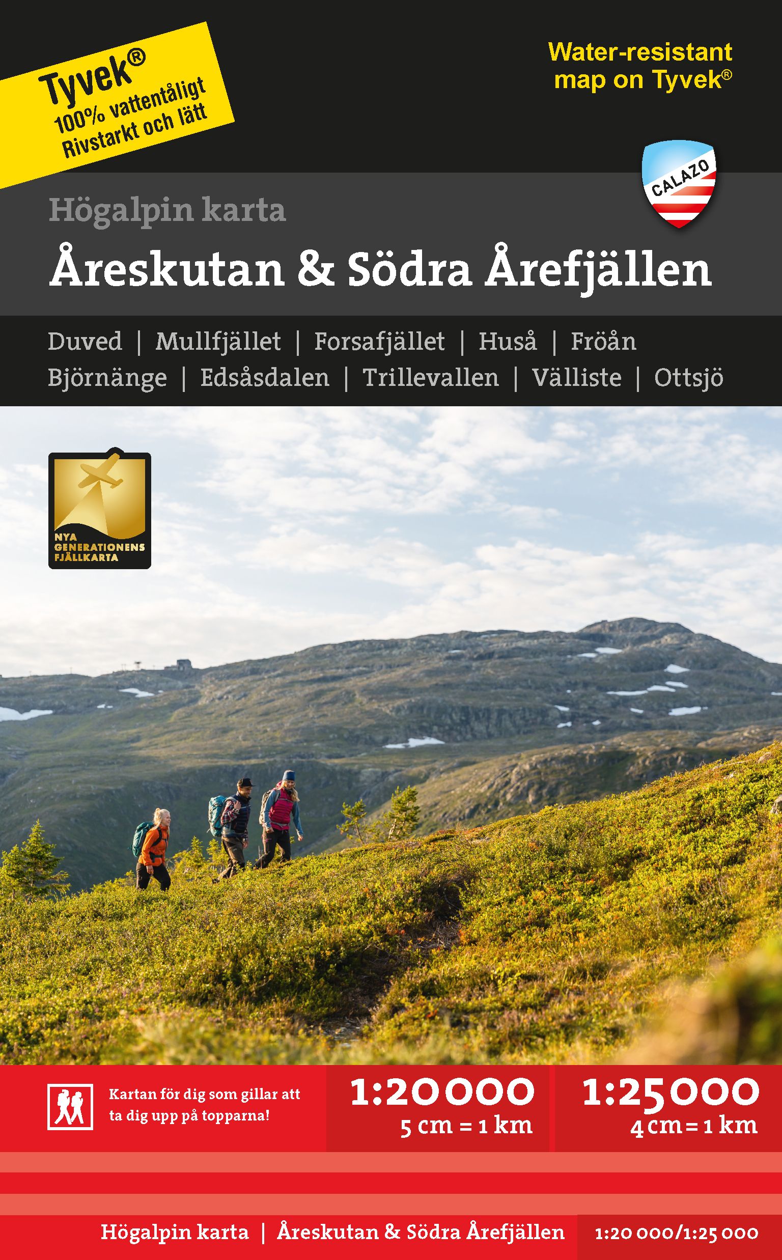 Högalpin karta: Åreskutan & södra Årefjällen