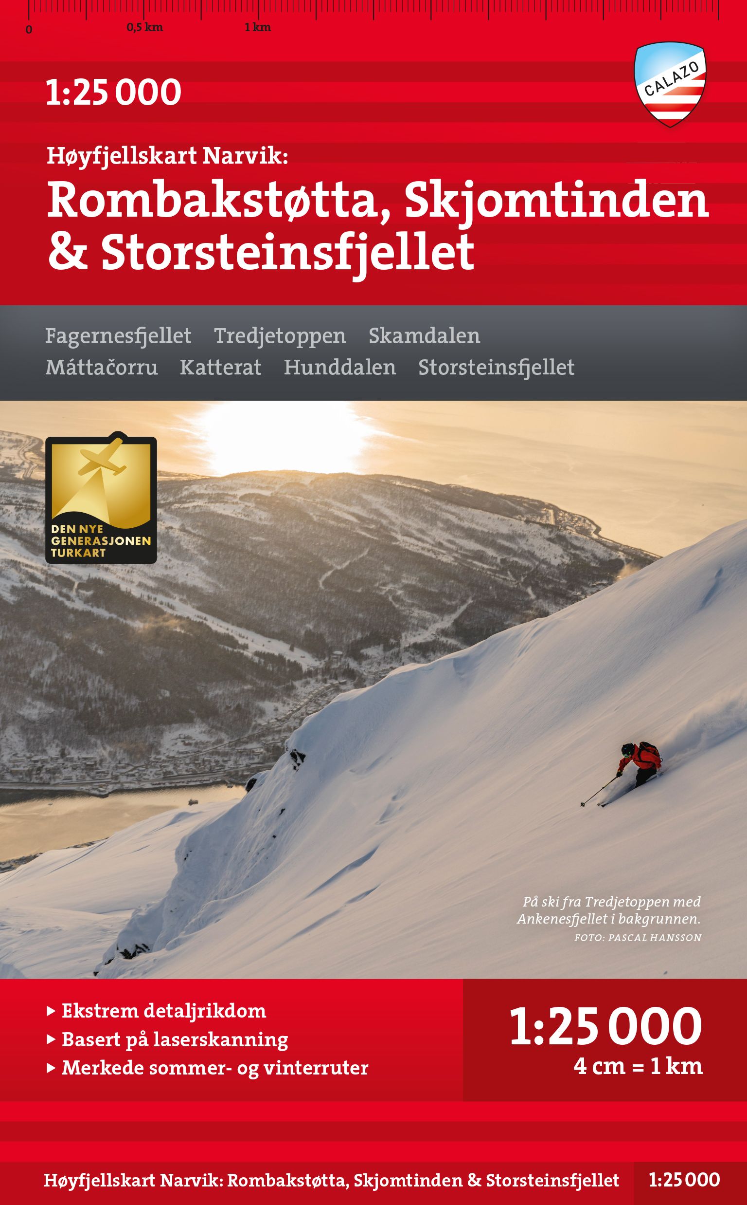 Høyfjellskart: Narvik: Rombakstøtta, Skjomtinden & Storsteinsfjellet