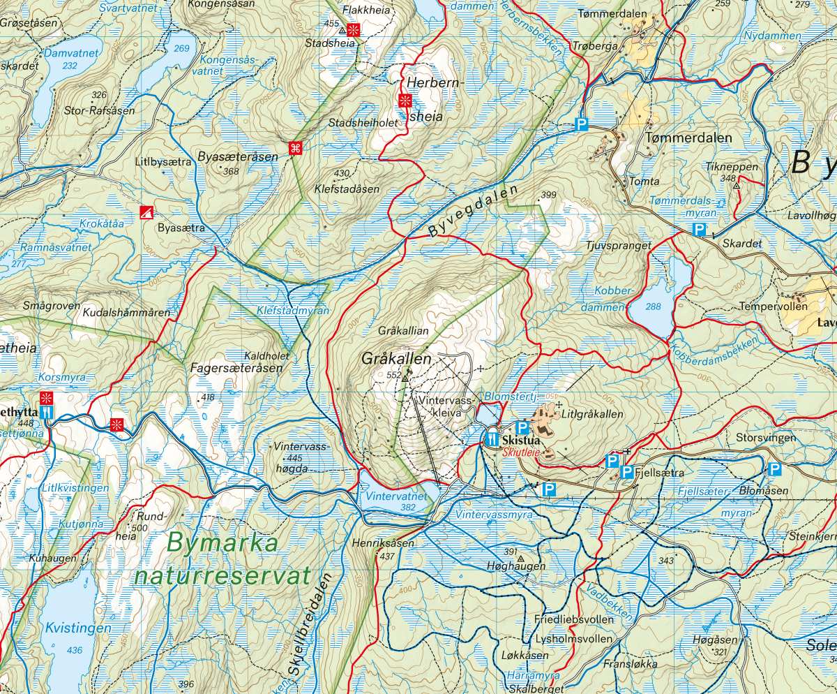 Stikart: Trondheim & Malvikmarka