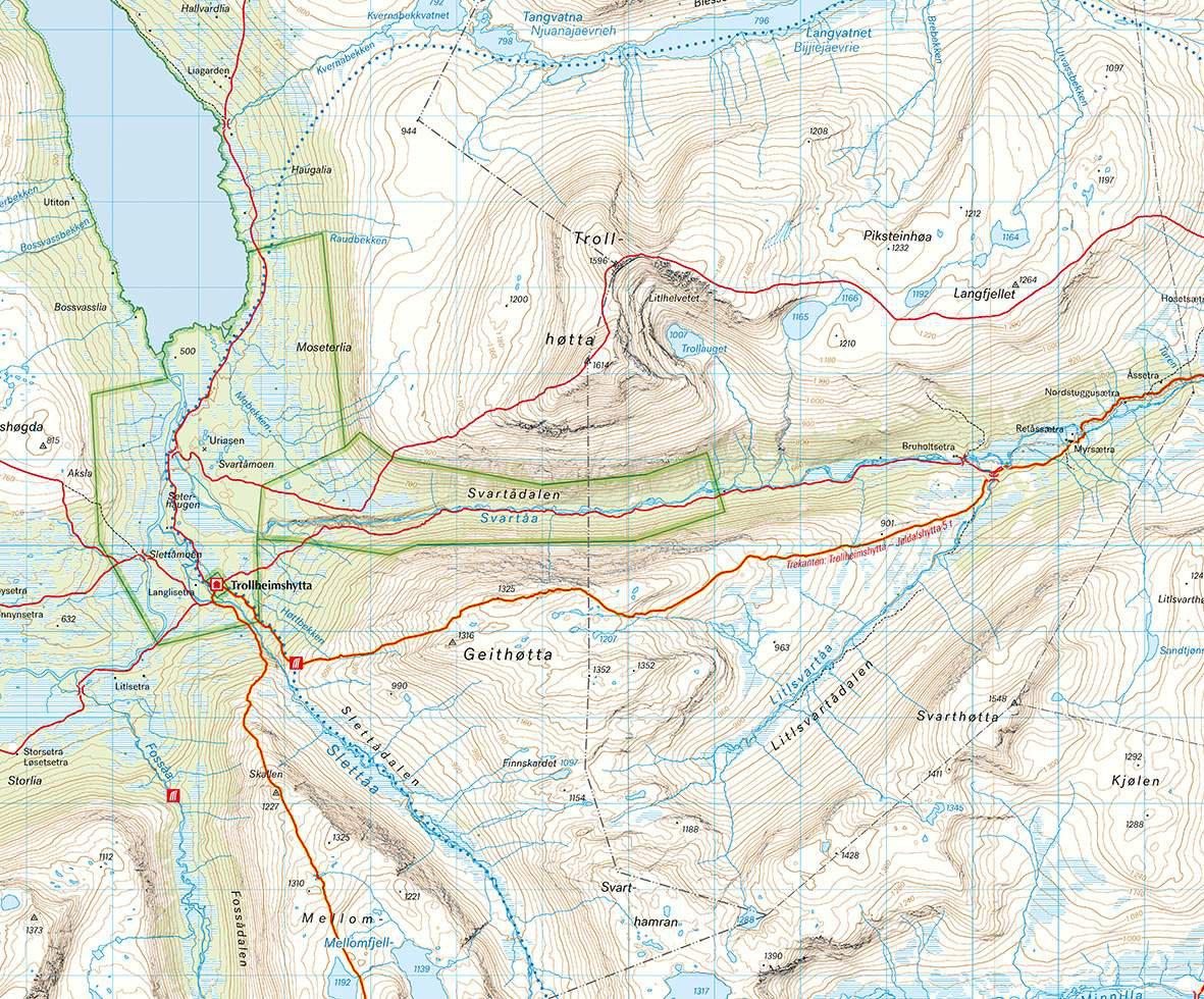 Trollheimen Hiking Map