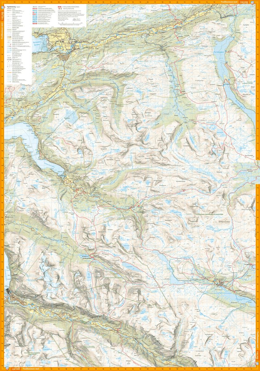 Trollheimen Hiking Map