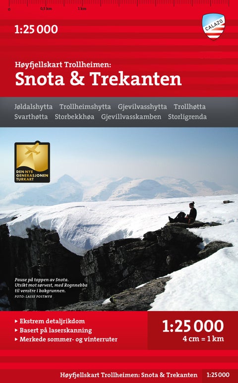 Høyfjellskart Trollheimen: Snota & Trekanten