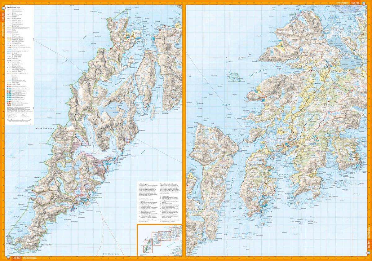 Lofoten Hiking Map - (Turkart)