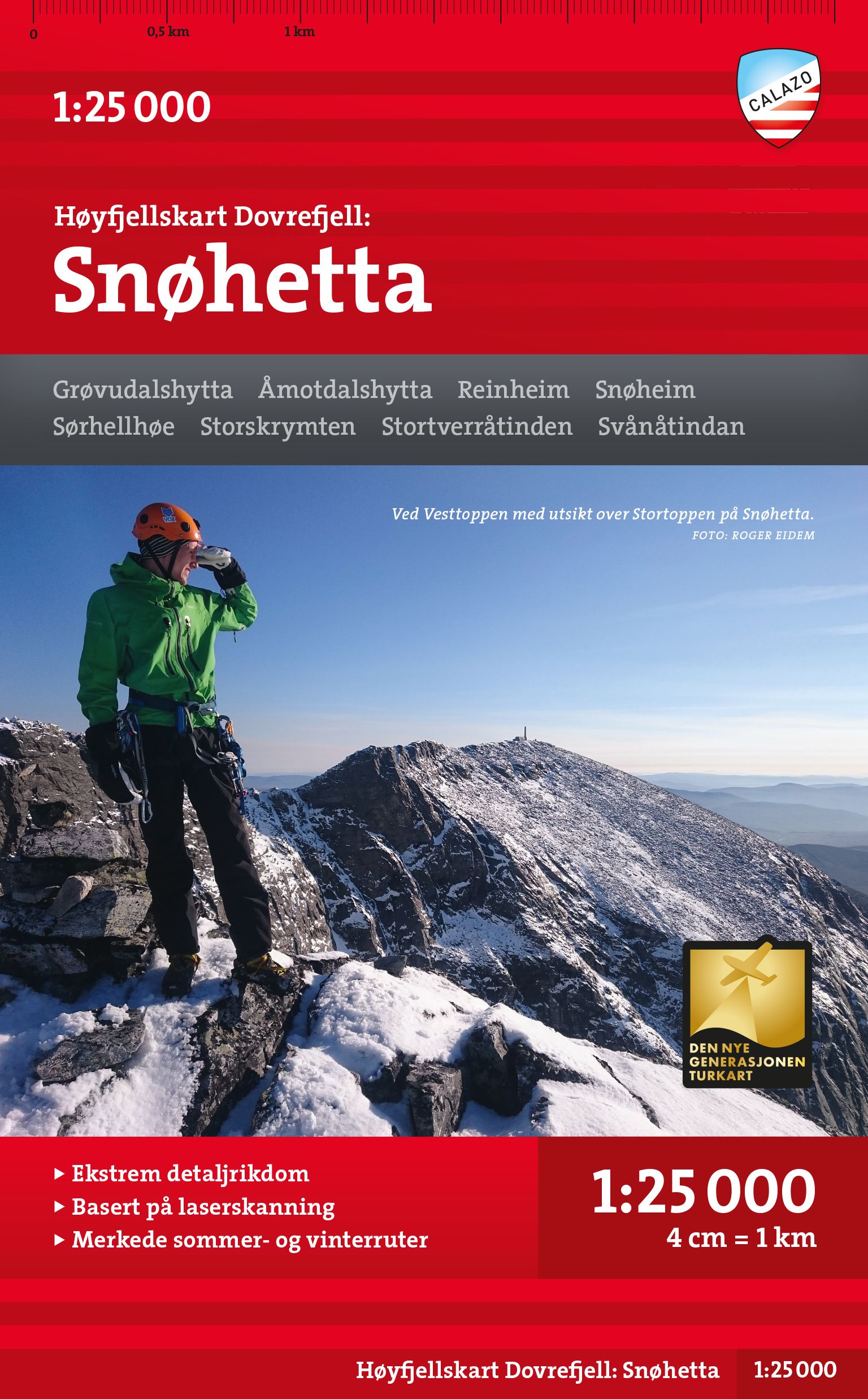 Høyfjellskart Dovrefjell: Snøhetta