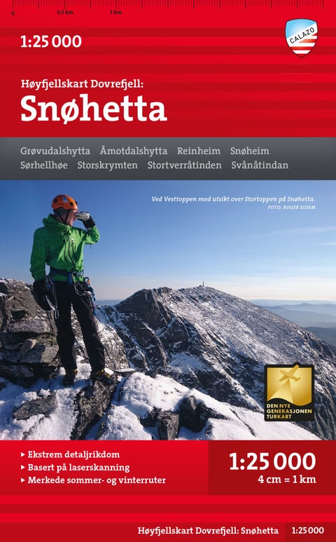 Høyfjellskart Dovrefjell: Snøhetta