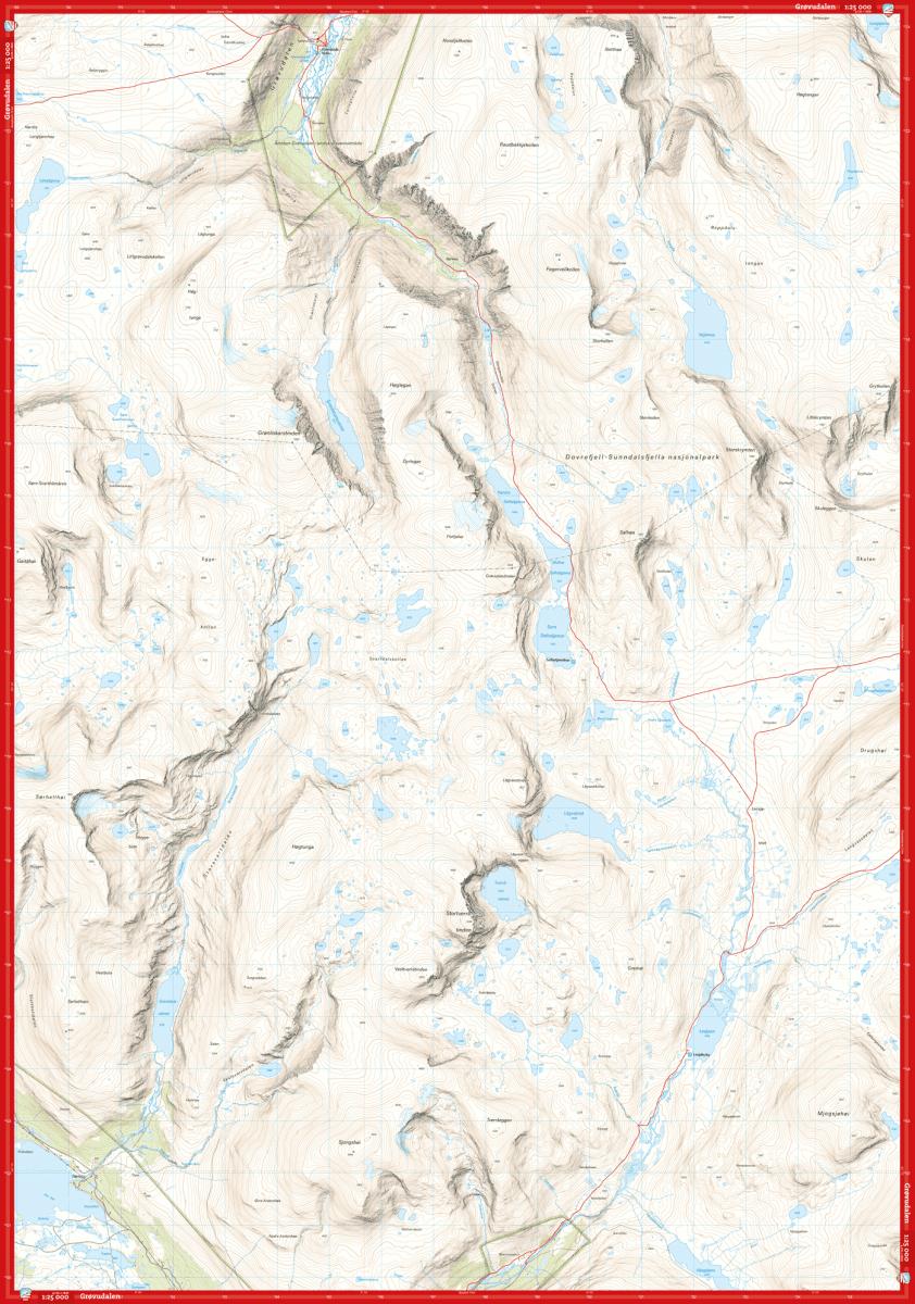 Høyfjellskart Dovrefjell: Snøhetta