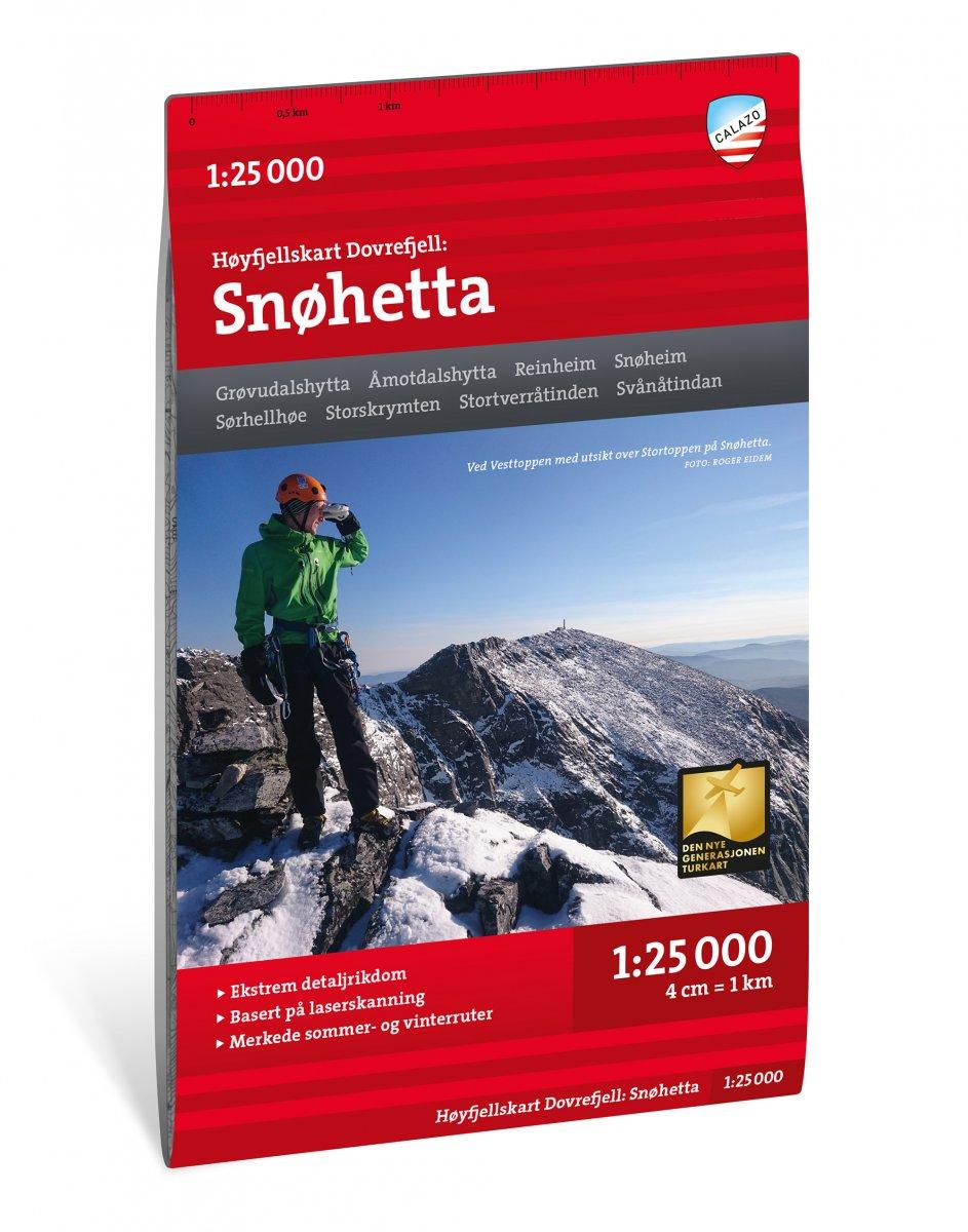 Høyfjellskart Dovrefjell: Snøhetta
