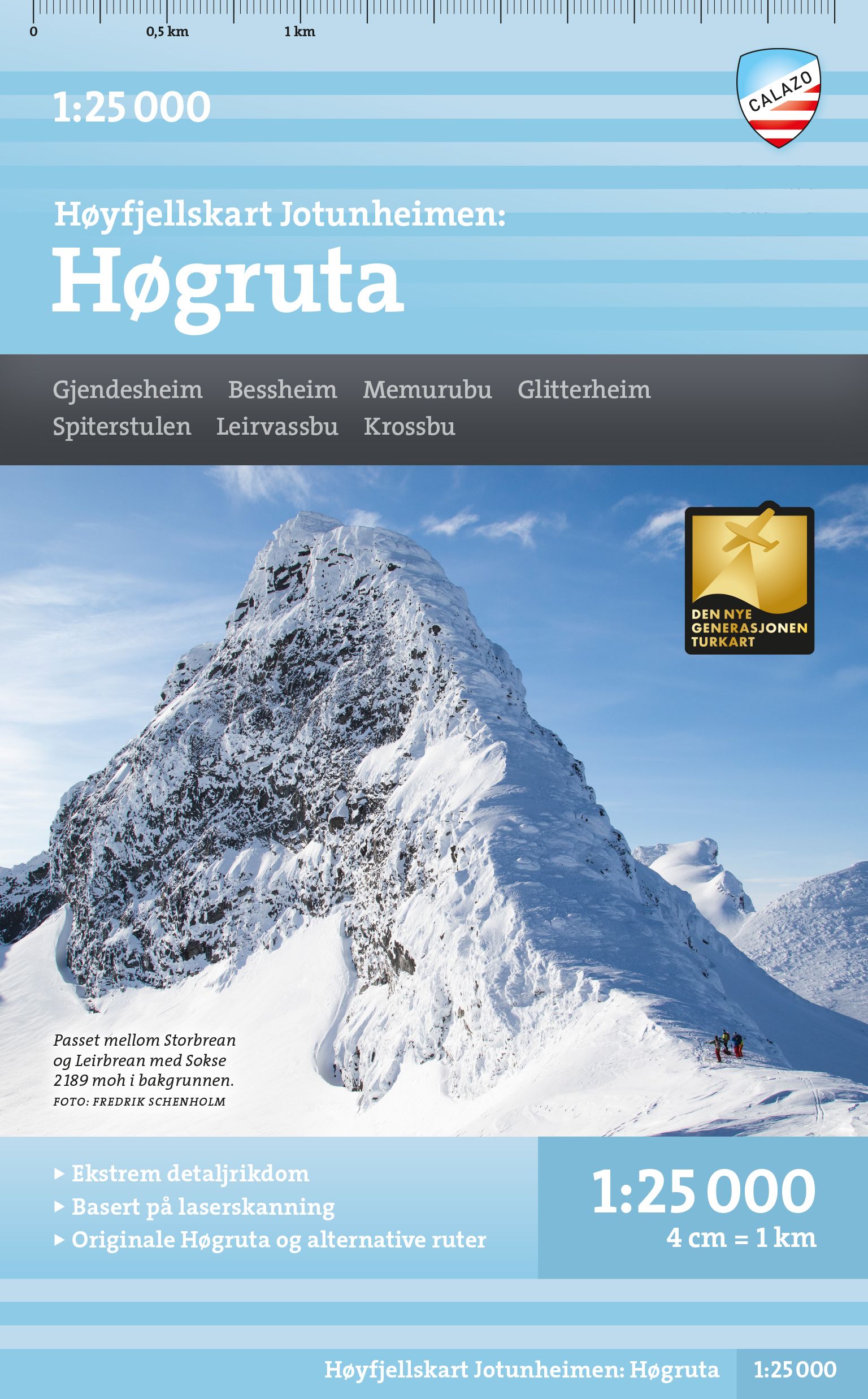 Høyfjellskart Jotunheimen: Høgruta