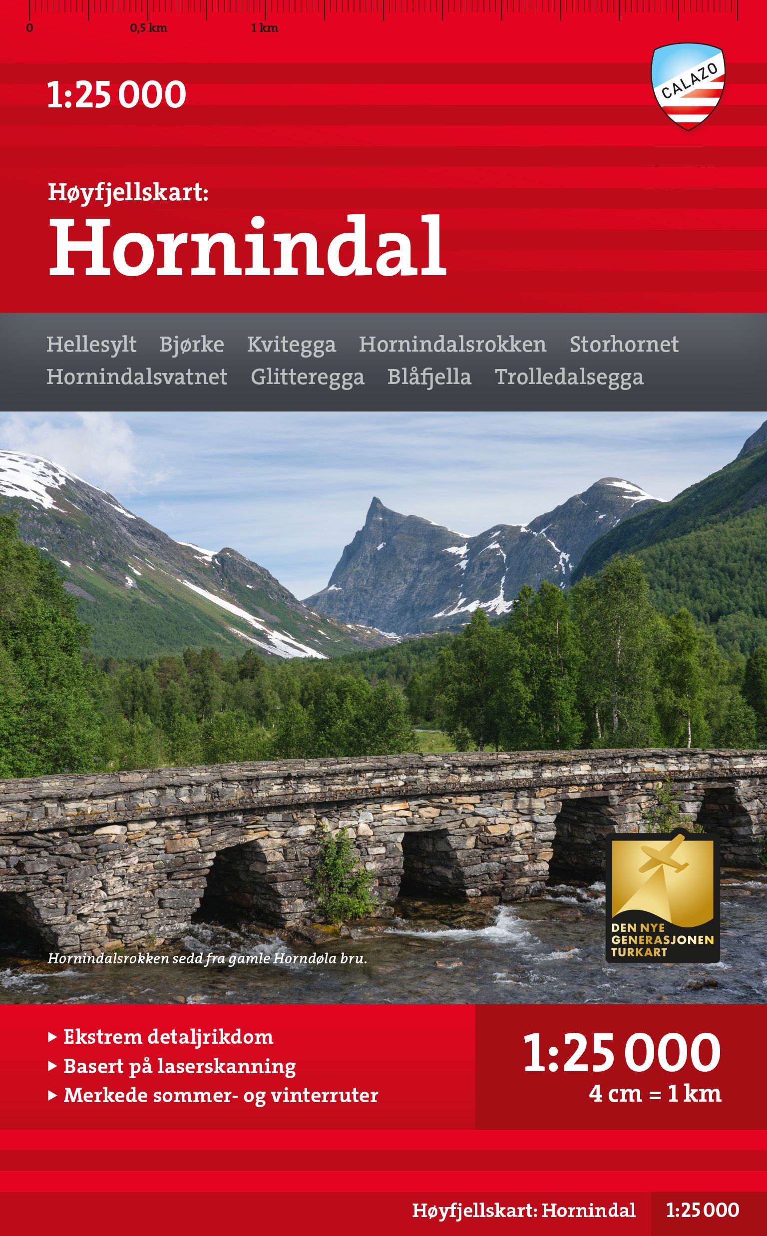 Høyfjellskart Hornindal