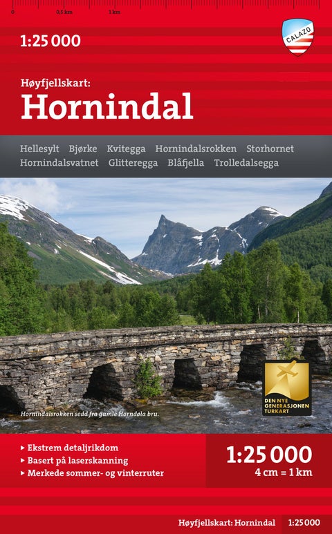 Høyfjellskart Hornindal