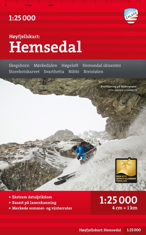 Høyfjellskart Hemsedal