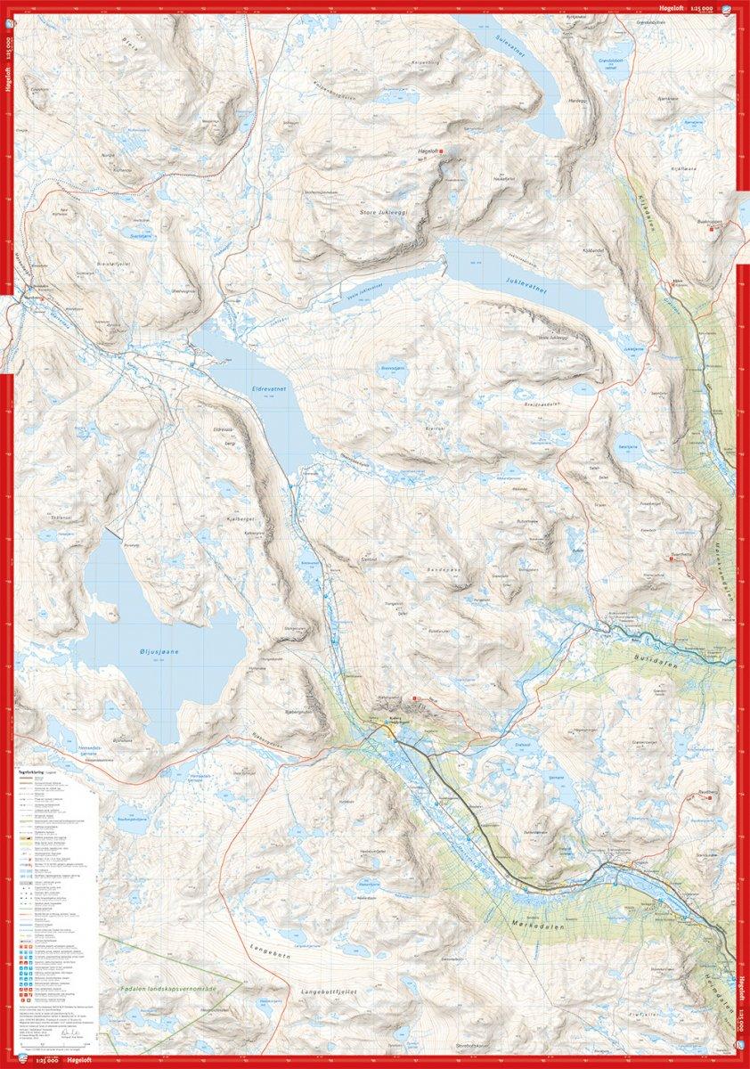 Høyfjellskart Hemsedal