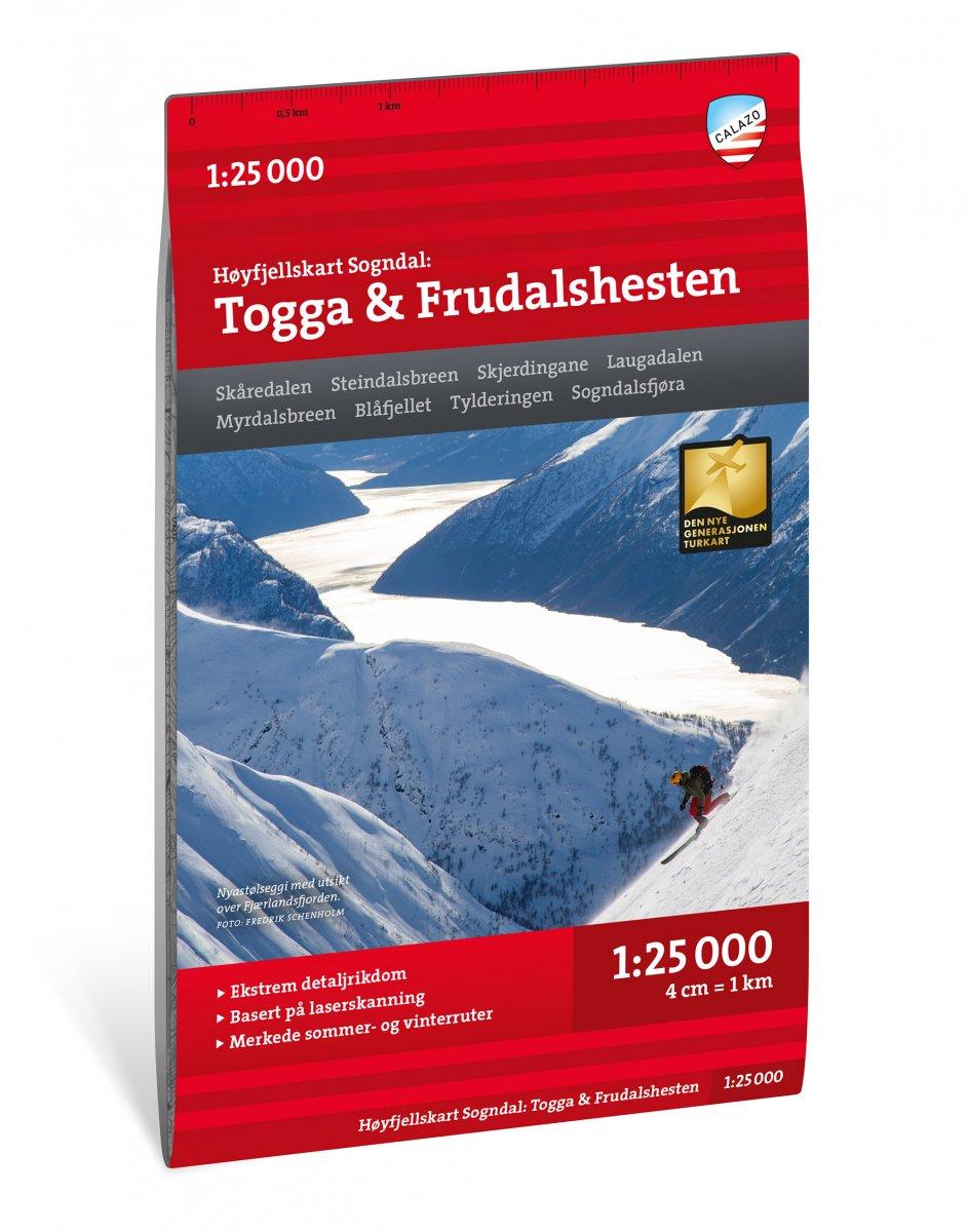 Høyfjellskart Sogndal: Togga og Frudalshesten