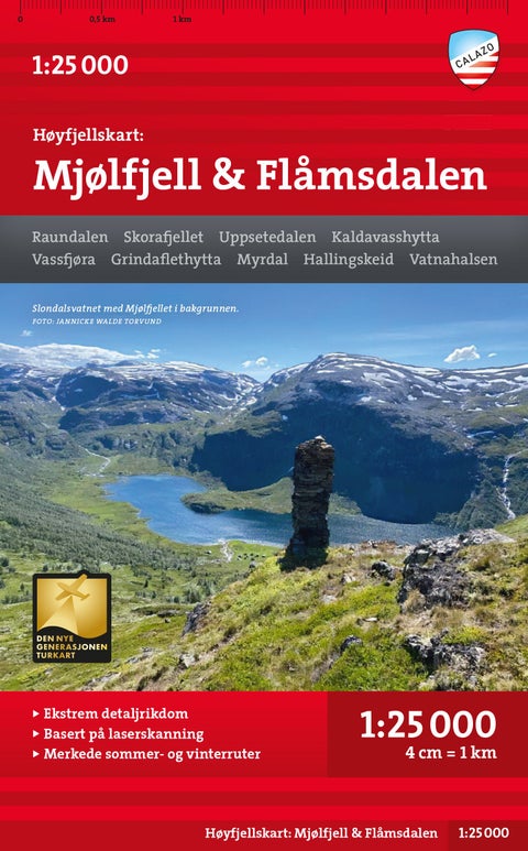 Høyfjellskart Mjølfjell