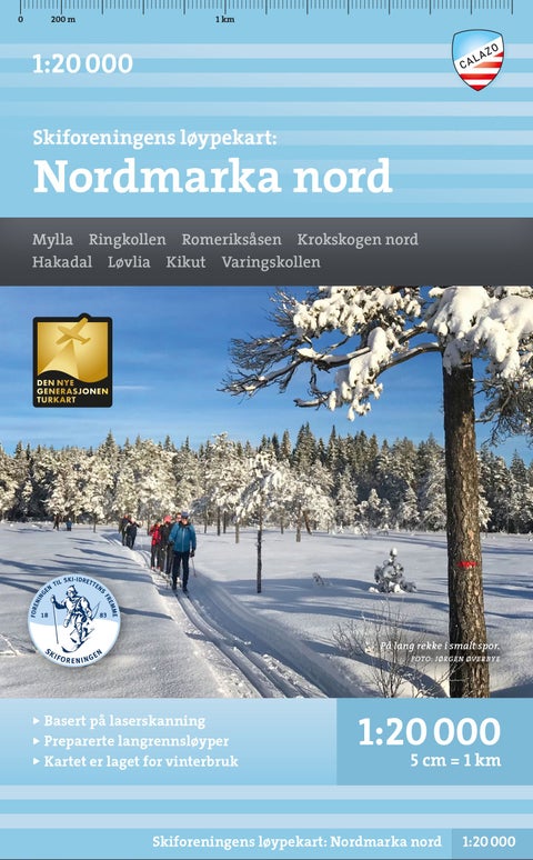 Løypekart Nordmarka nord