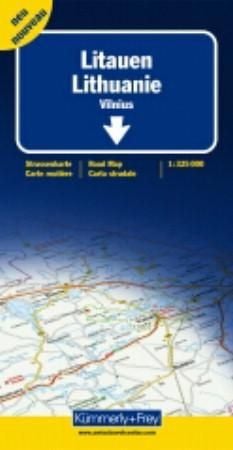 Litauen = Lituanie : carte routière = Lithuania : road map = Lituania : carta stradale - Strassenkarte : Vilnius