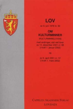 Lov om kulturminner (kulturminneloven) av 9. juni 1978 nr. 50 - med endringer, sist ved lov av 31. januar 2003 nr. 9