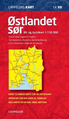 Østlandet sør - bil- og turistkart = tourist map = Touristenkarte = carte touristique