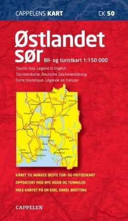 Østlandet sør - bil- og turistkart = tourist map = Touristenkarte = carte touristique